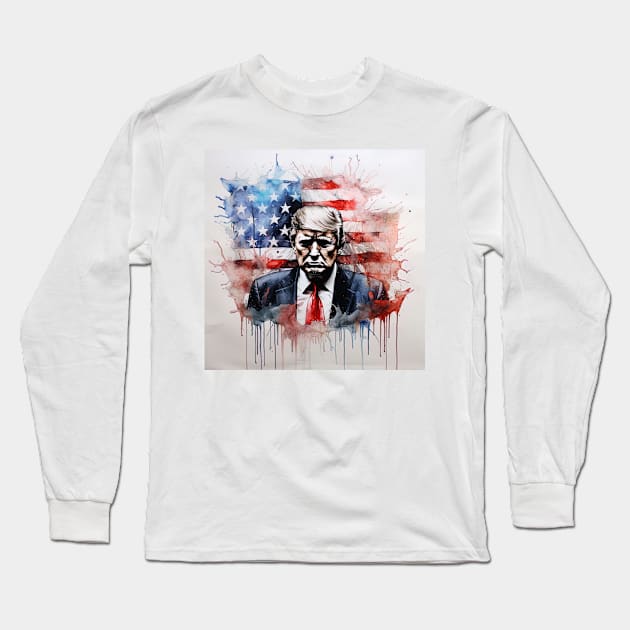 Trump T-Shirts Design Long Sleeve T-Shirt by Maverick Media